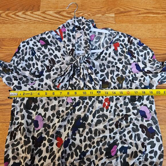 Ted Baker Chiara Wilderness Tie Neck Blouse Size 4 (Size 10 U.S) - Picture 3 of 6